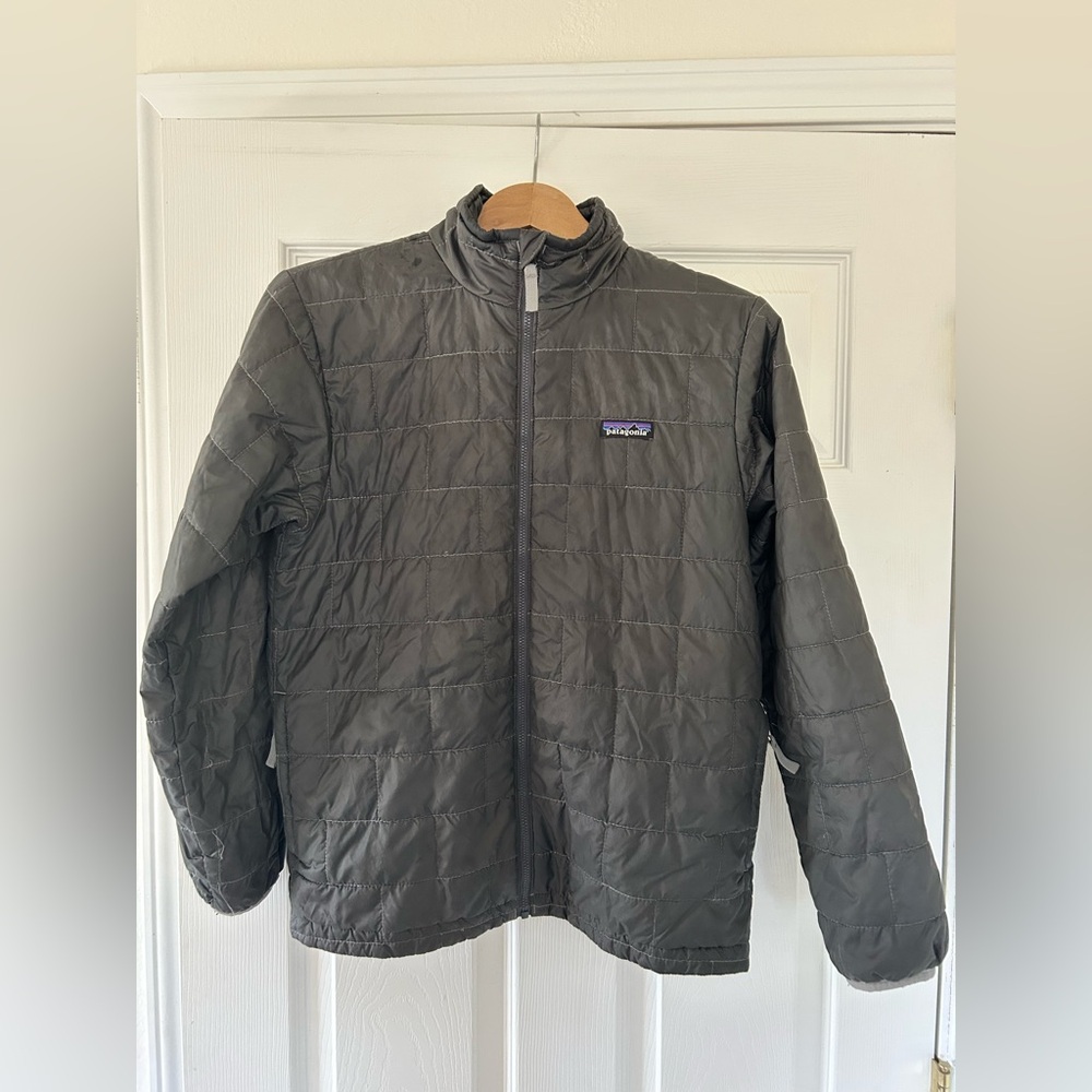 Patagonia puffer coat-Grey, Kids XL (14)